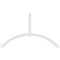Ekena Millwork Archdale Architectural Grade PVC Gable Bracket, 96"W x 56"H x 2"D x 4"F, 14/12 Pitch GBP096X56X0204ARC00 - alternate 4